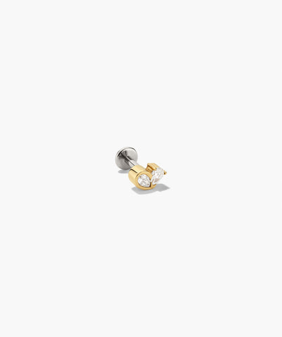 Piercing Studio - Two of Hearts Lab Grown Diamond Stud