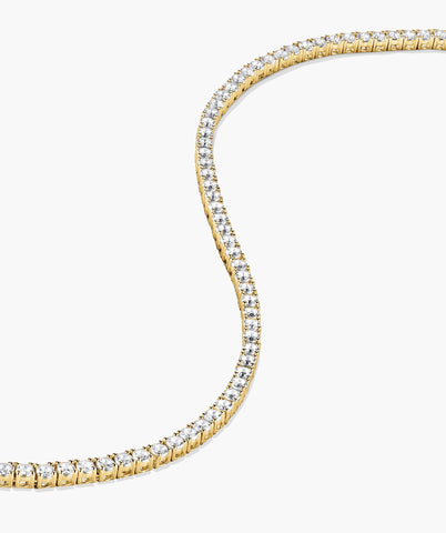 Lab Grown Sapphire Tennis Necklace