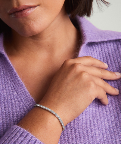Lab Grown Sapphire Tennis Bracelet