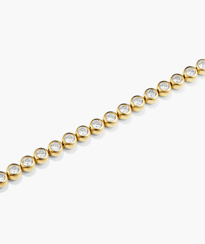 Zadie Bezel Lab Grown Sapphire Tennis Bracelet