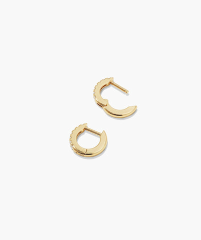 Pavé Lab Grown Sapphire Huggie Hoops