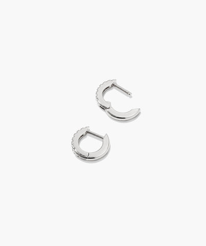 Pavé Lab Grown Sapphire Huggie Hoops