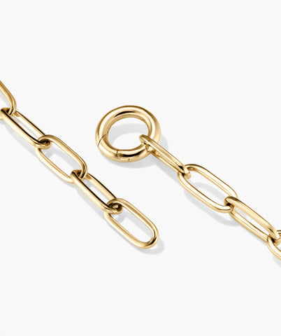 Paperclip Chain Charm Bracelet