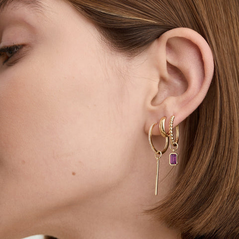 Single Bar Hoop Charm
