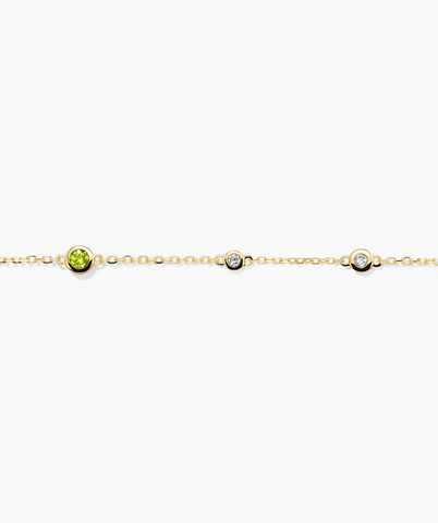 Multi Gemstone Station Bracelet