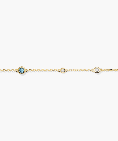 Multi Gemstone Station Bracelet