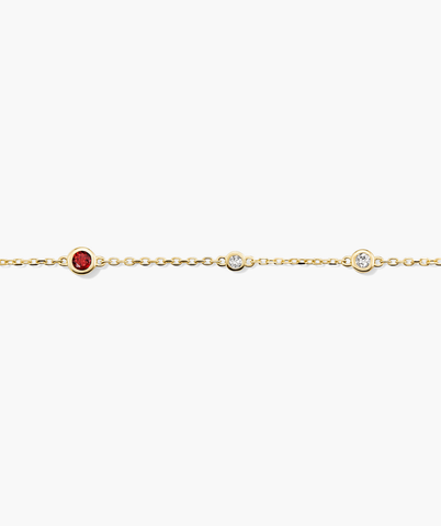Multi Gemstone Station Bracelet