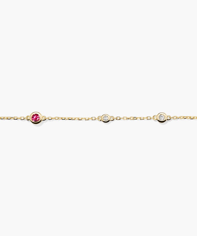 Multi Gemstone Station Bracelet