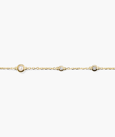 Multi Gemstone Station Bracelet