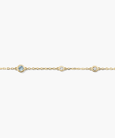 Multi Gemstone Station Bracelet