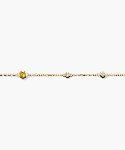 Multi Gemstone Station Bracelet