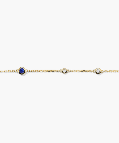 Multi Gemstone Station Bracelet