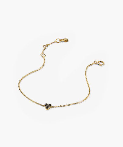 Mini Heart Pavé Diamond Bracelet