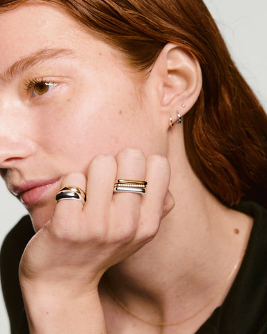 Bold Puzzle Stacking Ring