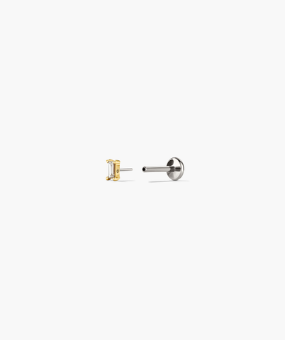 Single Mini Baguette Stud