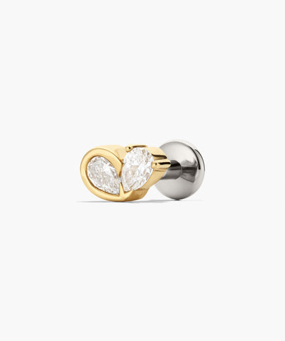 Piercing Studio - Two of Hearts Lab Grown Diamond Stud