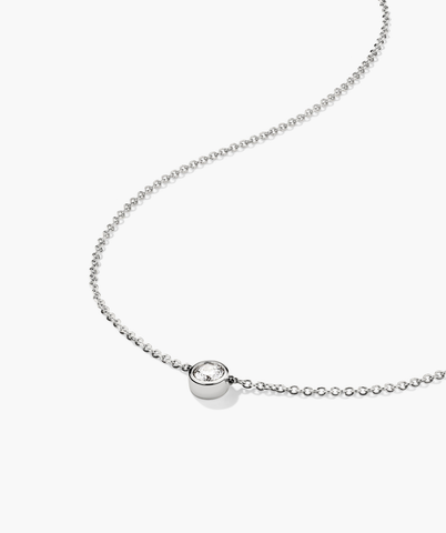 Bezel Lab Grown Diamond Necklace 0.5 ct