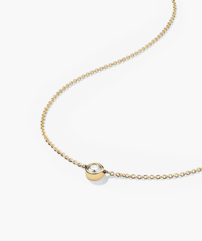 Bezel Lab Grown Diamond Necklace 0.5 ct