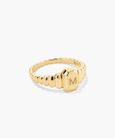 Charlotte Step Cut Signet Ring