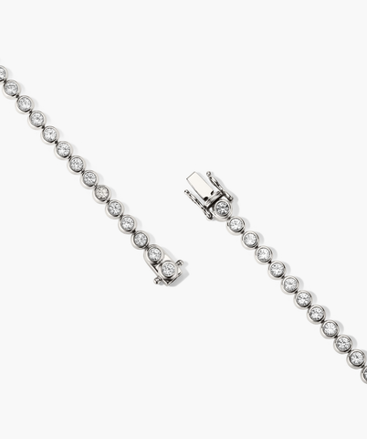 Zadie Bezel Lab Grown Sapphire Tennis Bracelet