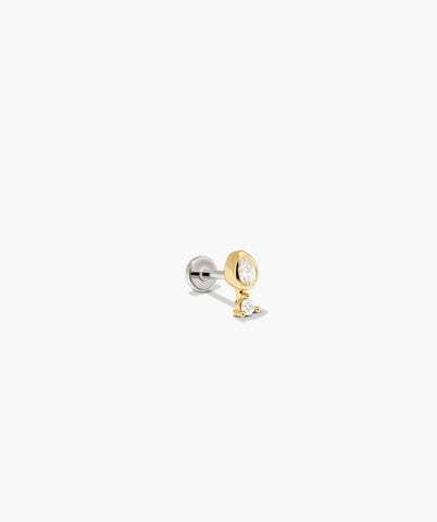 Piercing Studio - Lab Grown Diamond Pear Stud