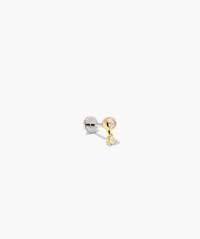 Piercing Studio - Lab Grown Diamond Round Drop Stud