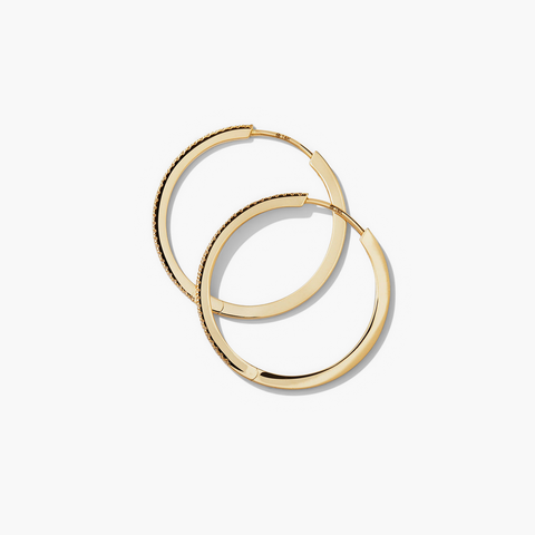 Pavé Diamond Large Hoops