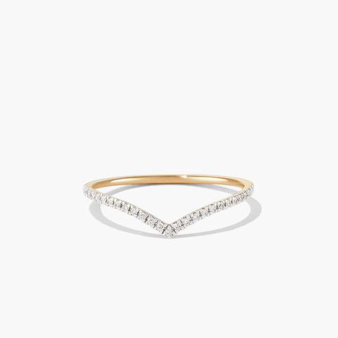 Pavé Diamond Wishbone Ring