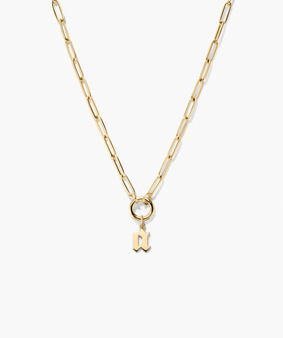 Paperclip Chain Charm Necklace