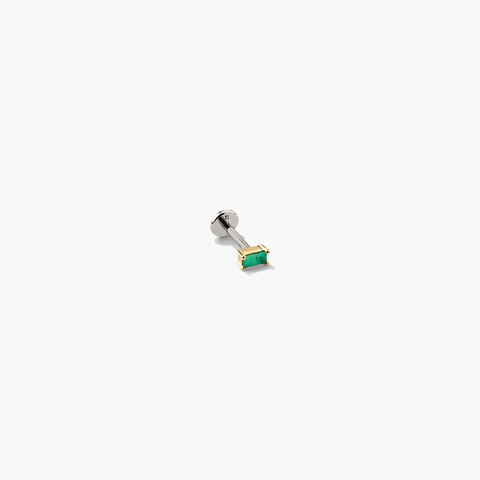 Piercing Studio - Baguette Gemstone Flat Back Stud