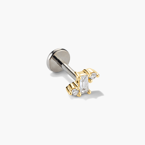 Piercing Studio - Diamond Trio Flat Back Studs