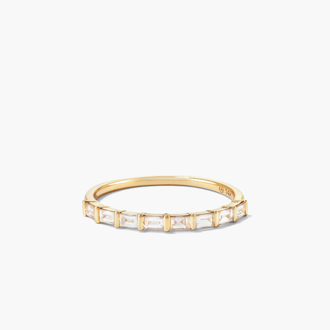 Baguette Diamond Half Eternity Band