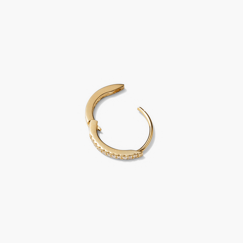 Pavé Diamond Huggie Hoops