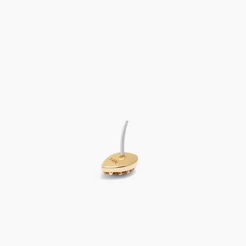 Piercing Studio - Pave Diamond Flat Back Pear Stud