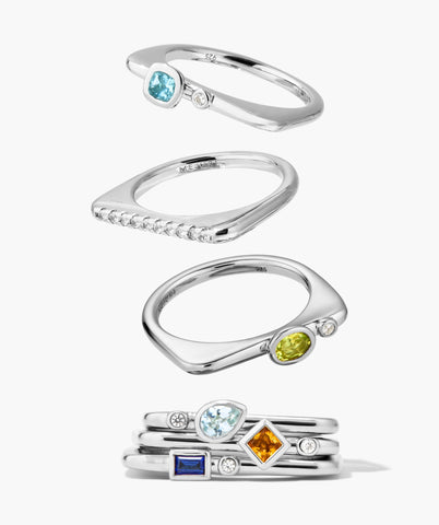 Pavé Puzzle Stacking Ring
